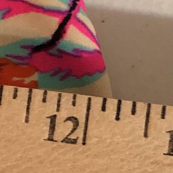 Xhilaration Womens Tropical Bikini Top with Keyhole Front Lace Up Back Sz Small - Picture 12 of 12